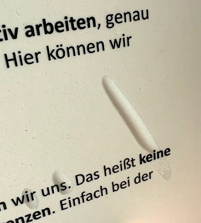 Blasen in der Folie